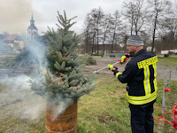 Weihnachtsbaumverbrennen in Dittersbach, 14.01.2023