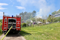 Brand eines Bungalows in Elbersdorf, 19.05.2026